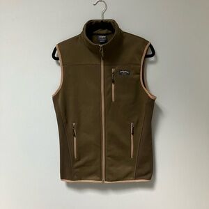 Men Bills Khakis All Season Stretch Green Outdoor Fleece Vest Gorpcore Full Zip